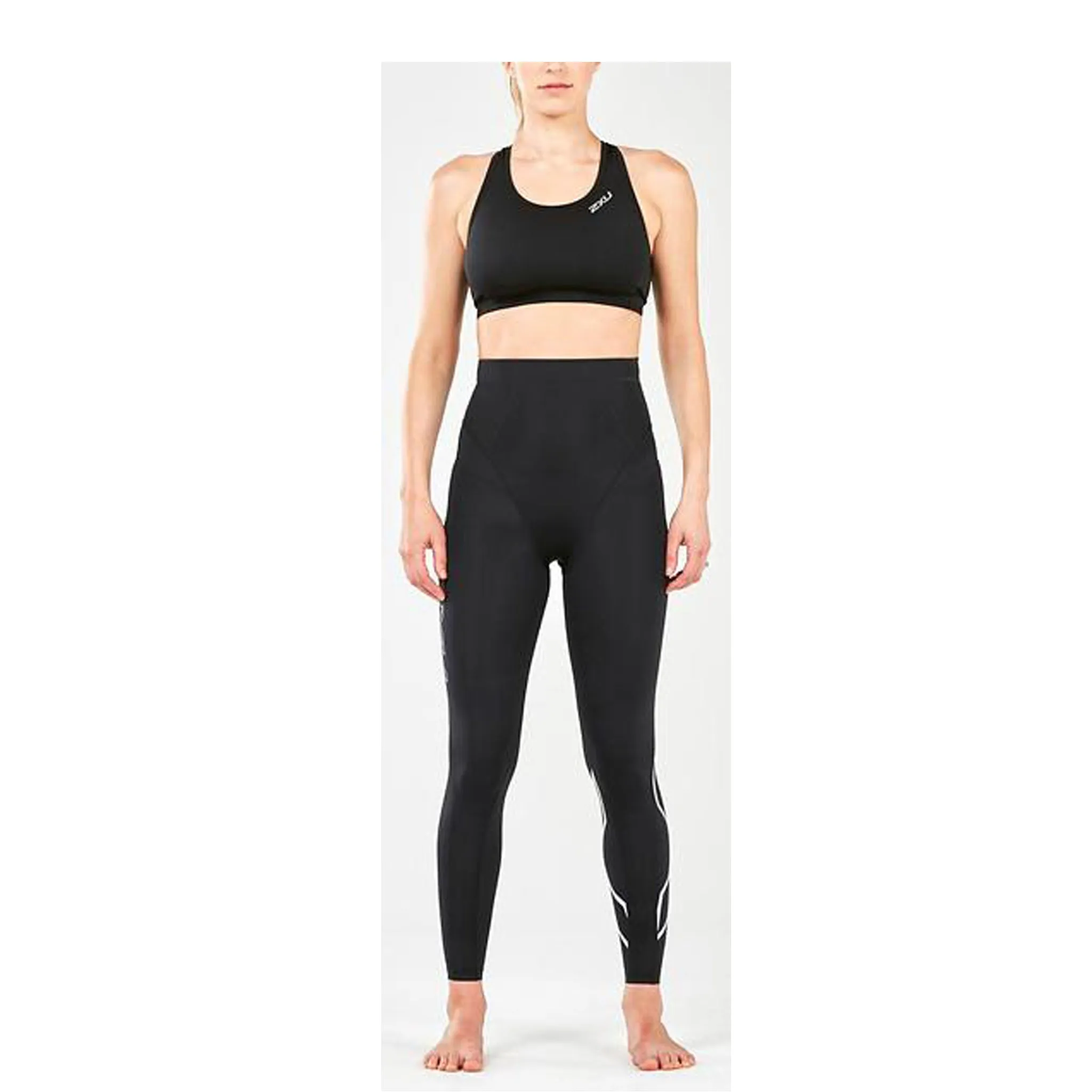 2XU Postnatal Compression Support Tights Black Silver