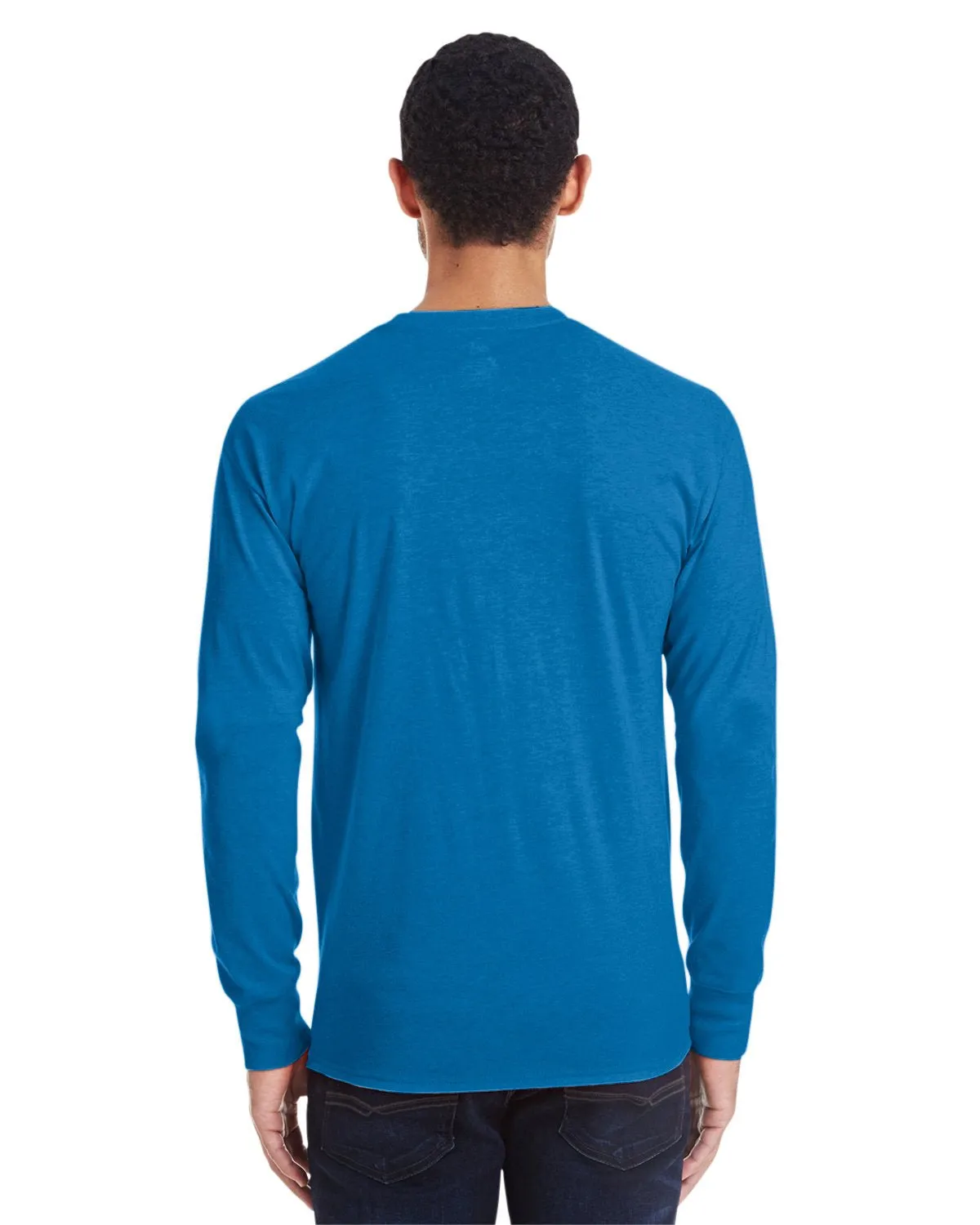 42L0-Hanes-NEON BL HEATHER