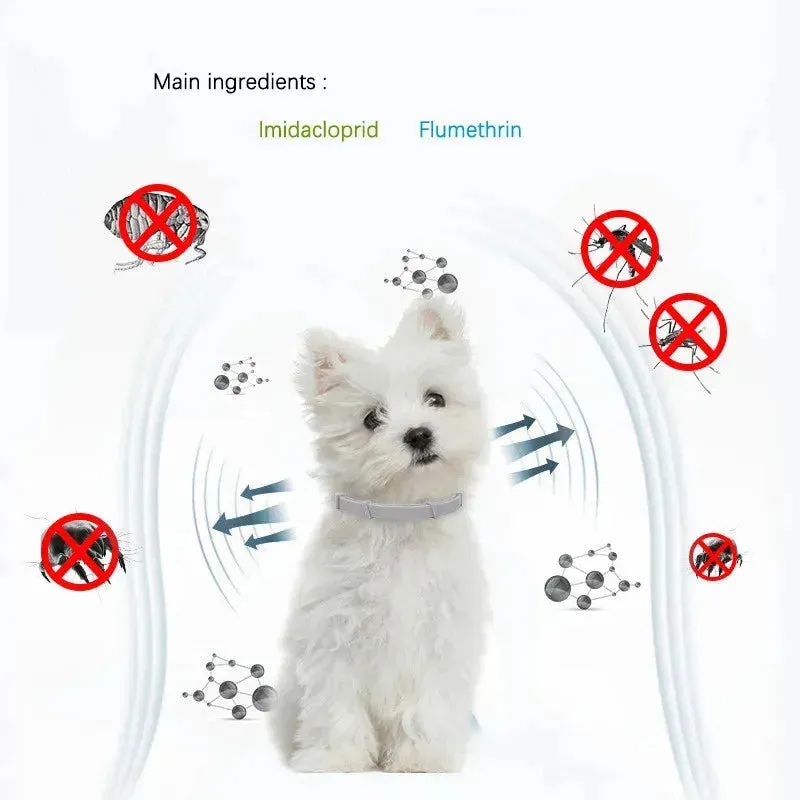 Adjustable Anti-Flea & Tick Collar for Dogs & Cats - 8 Month Protection