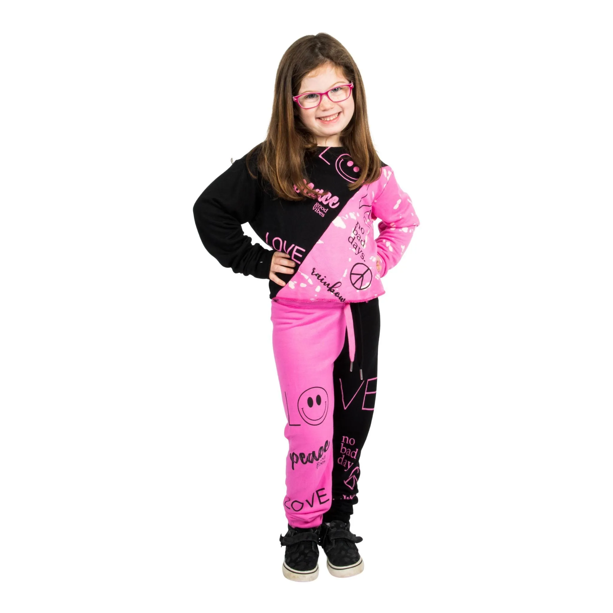Allover Words Half/Half Sweatpants