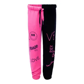 Allover Words Half/Half Sweatpants