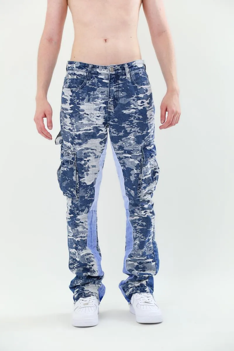 Armor Jeans Cargo Stacked Denim (Blue)