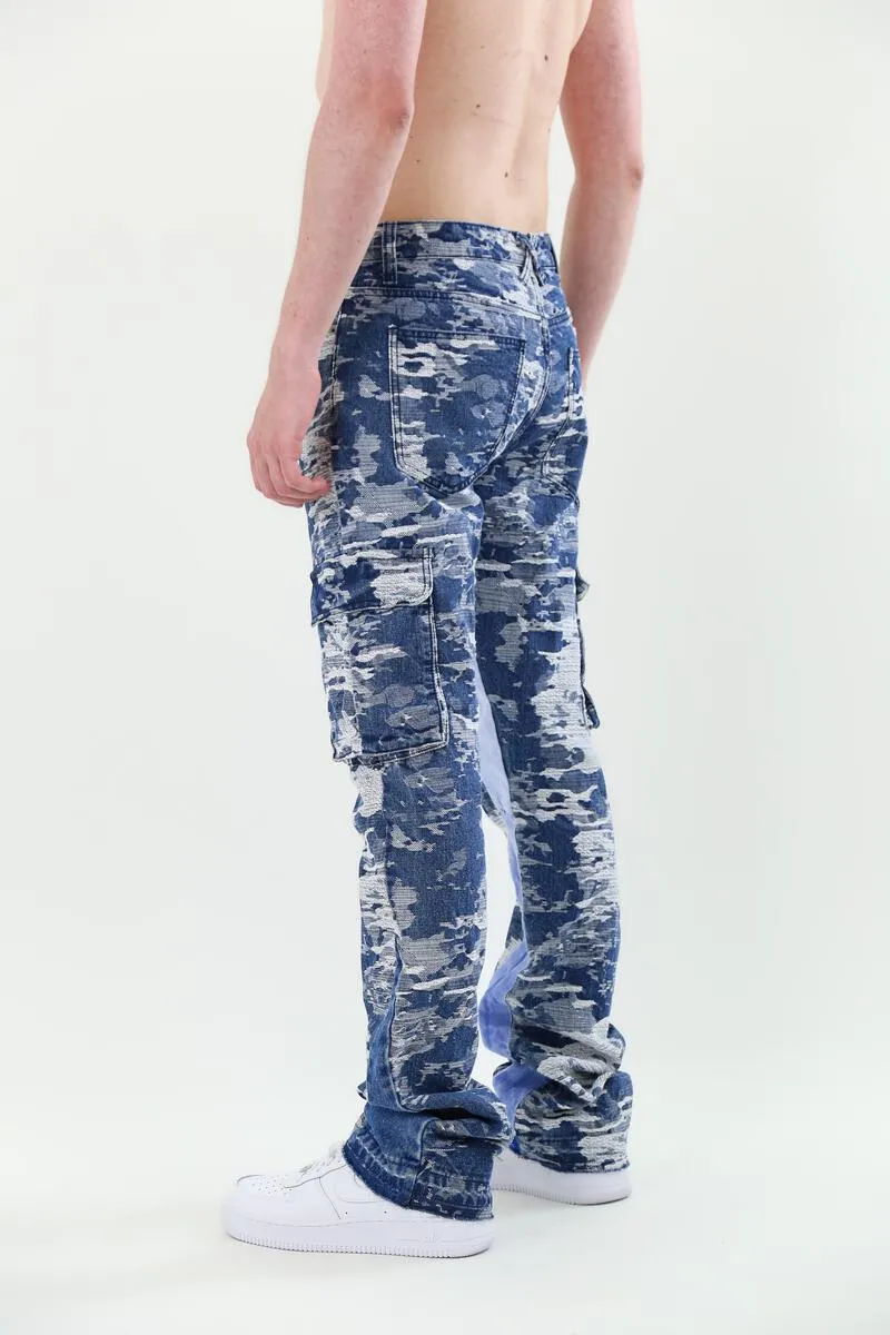 Armor Jeans Cargo Stacked Denim (Blue)