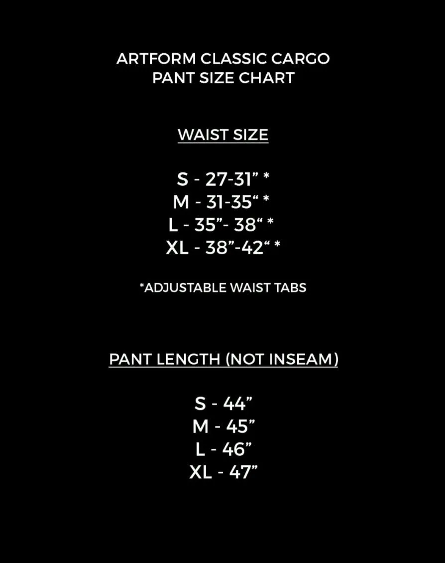 Artform Rip Stop Cargo Pants - Black Royals