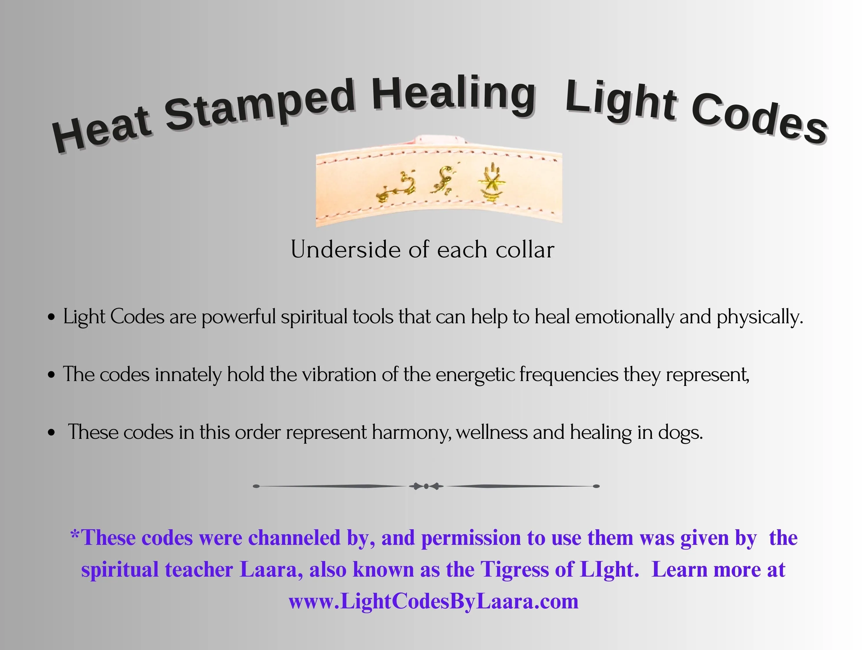 Arthritis & Pain Support - Healing Crystal Collar - Brown Vachetta w/ White Stitching PA102