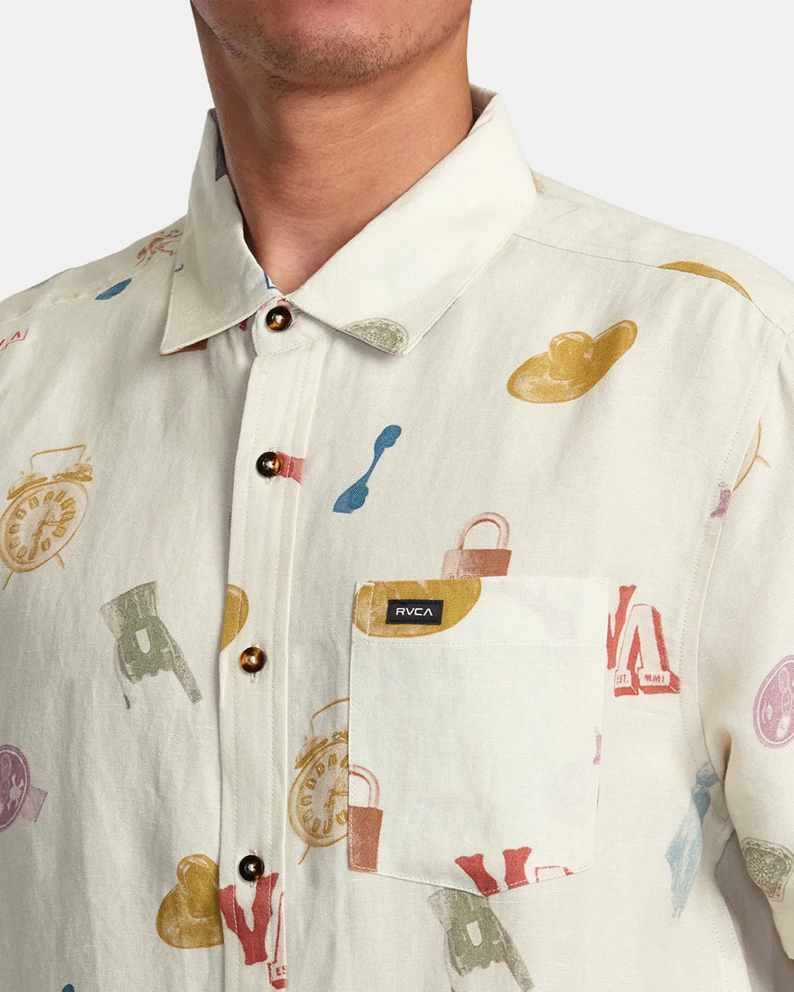 Artifacts Short Sleeve Woven Shirt - Natural