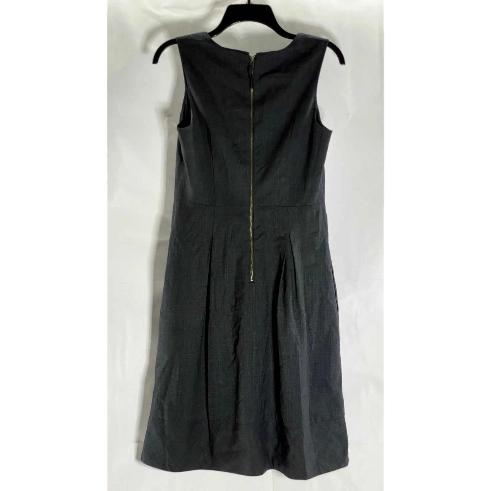 BANANA REPUBLIC Women's Black Scoop-Neck Stretch Sleeveless Wool Dress SZ 4