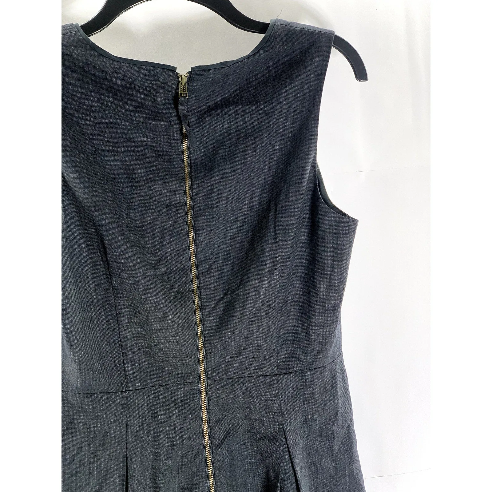 BANANA REPUBLIC Women's Black Scoop-Neck Stretch Sleeveless Wool Dress SZ 4