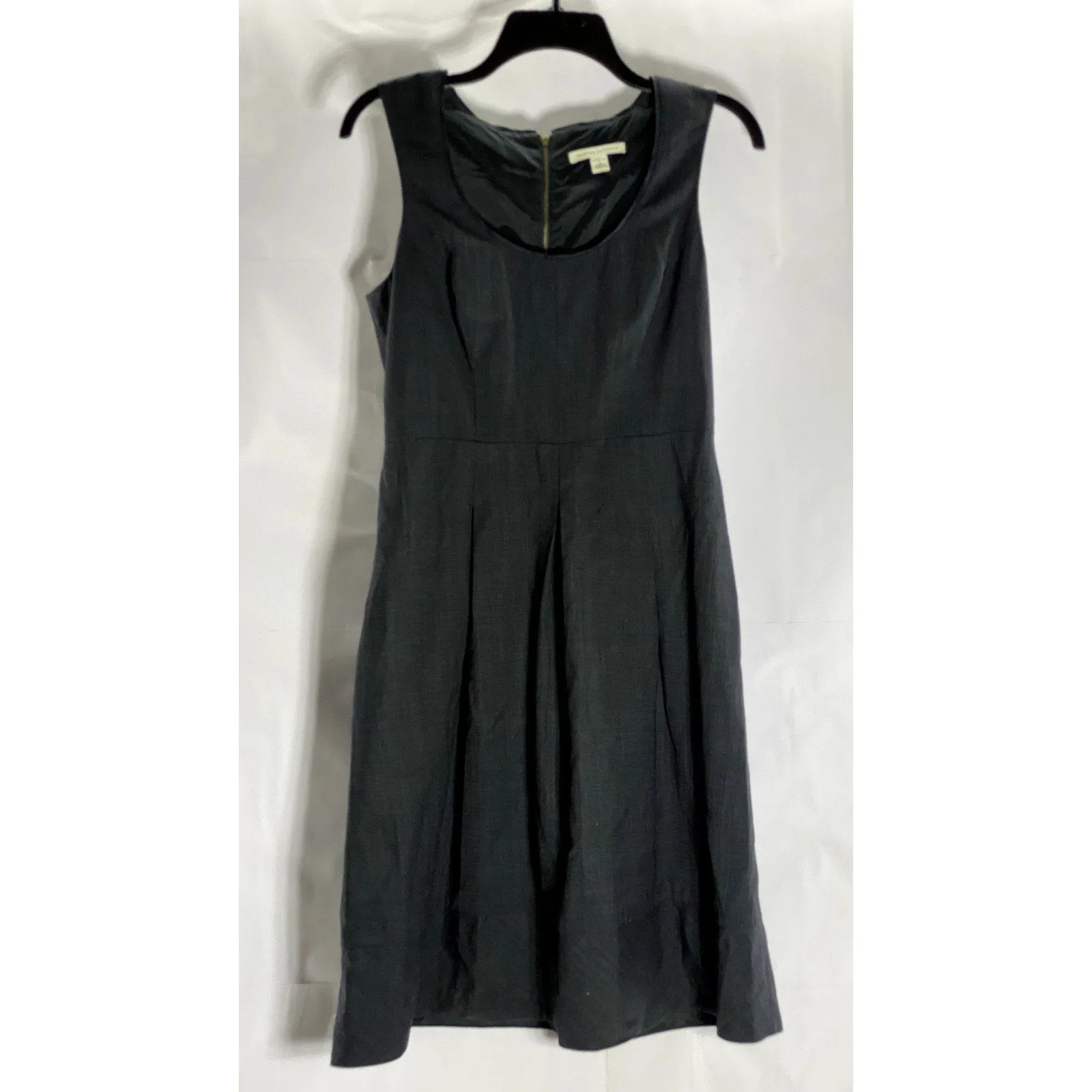 BANANA REPUBLIC Women's Black Scoop-Neck Stretch Sleeveless Wool Dress SZ 4