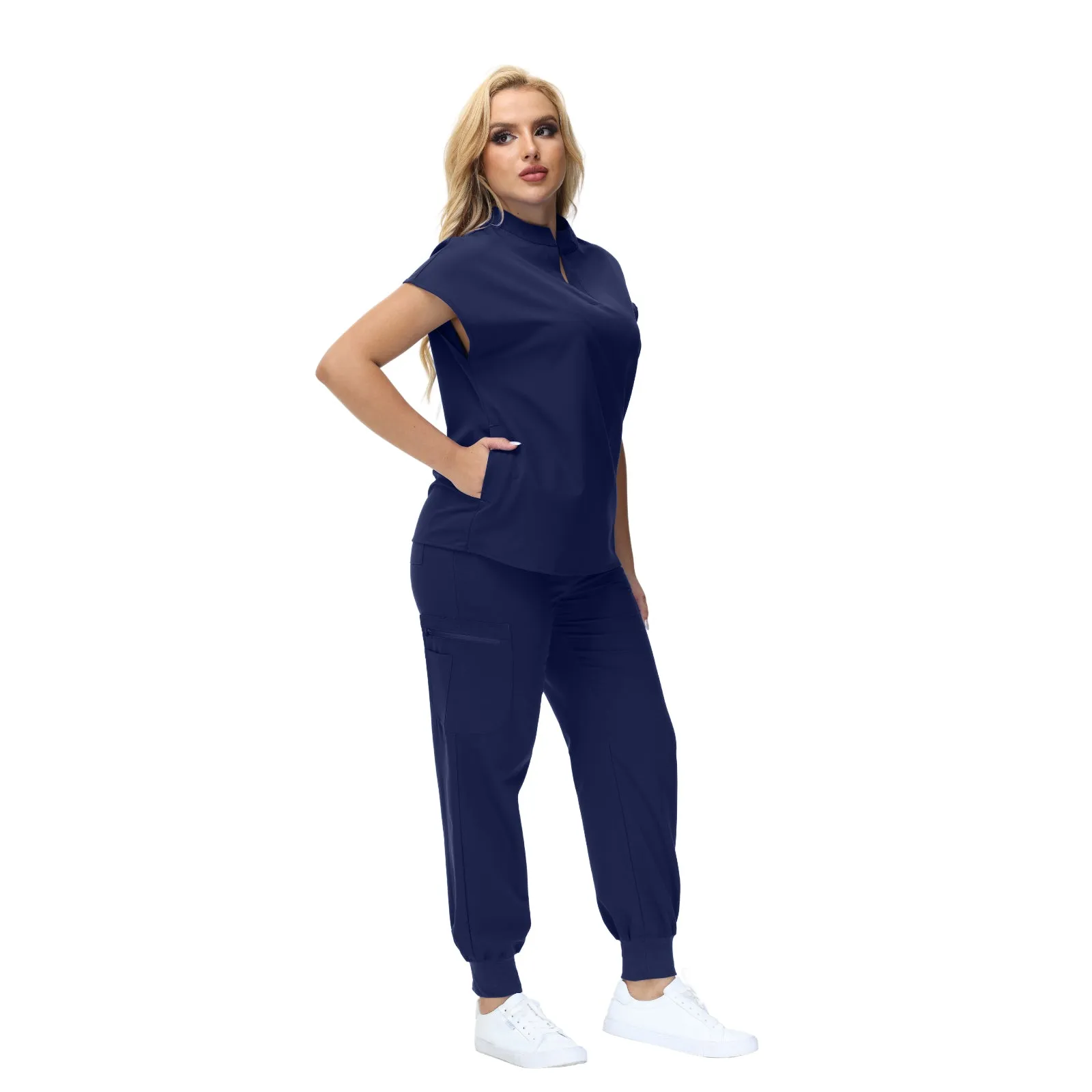 Barbara Eight-Pocket Jogger Scrub Pants