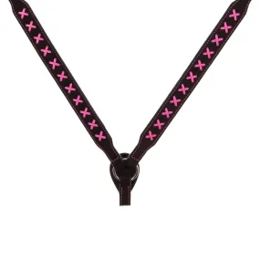 BC1052 - Brown Rough Out X Design Breast Collar