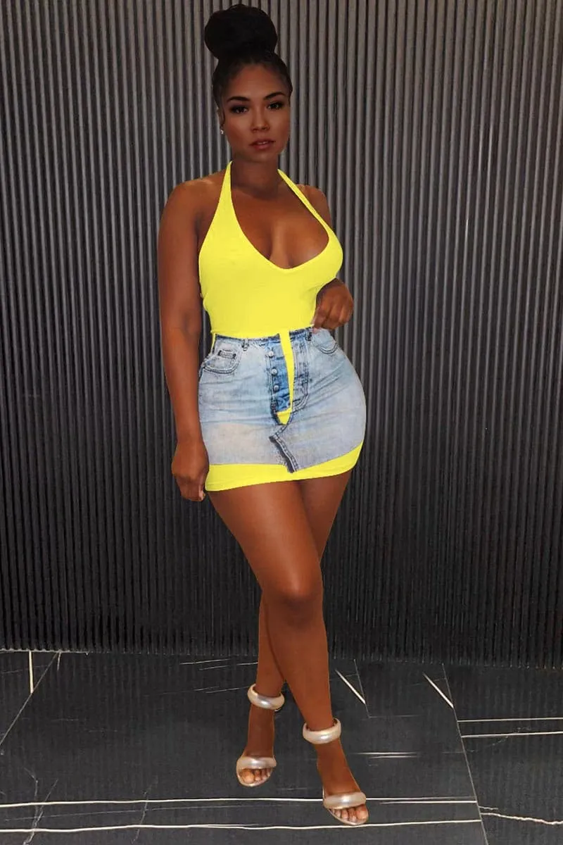 BC230 Halter Mini Dress
