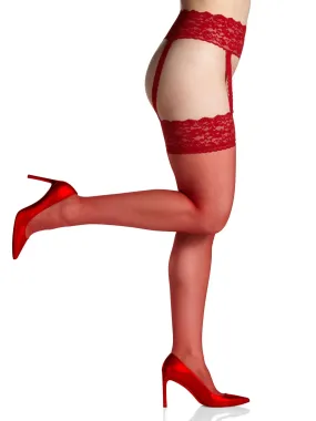 Berkshire Sexyhose Silky Sheer Lace Garter Stocking 4909