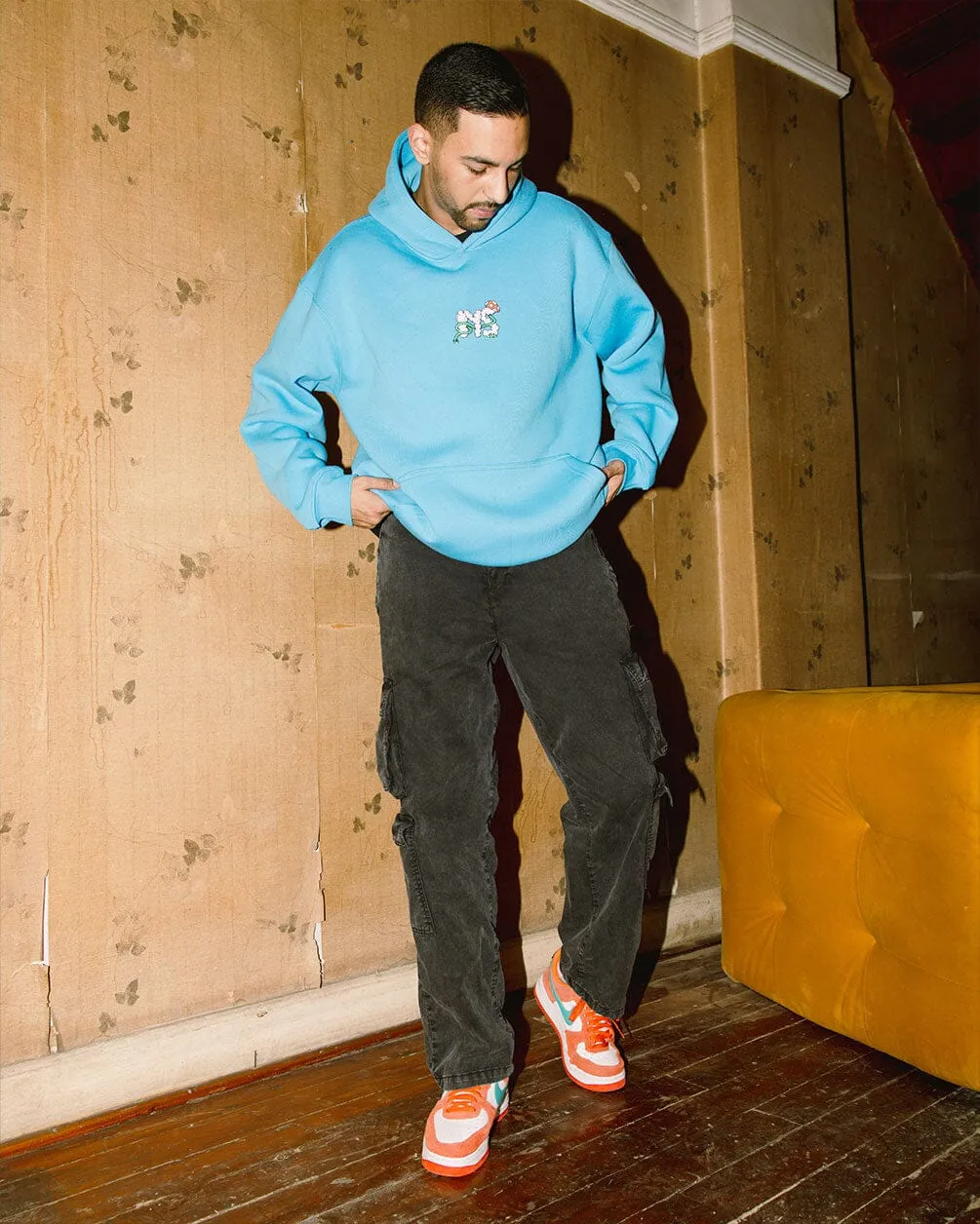 Black Acid Washed Cargo Pants