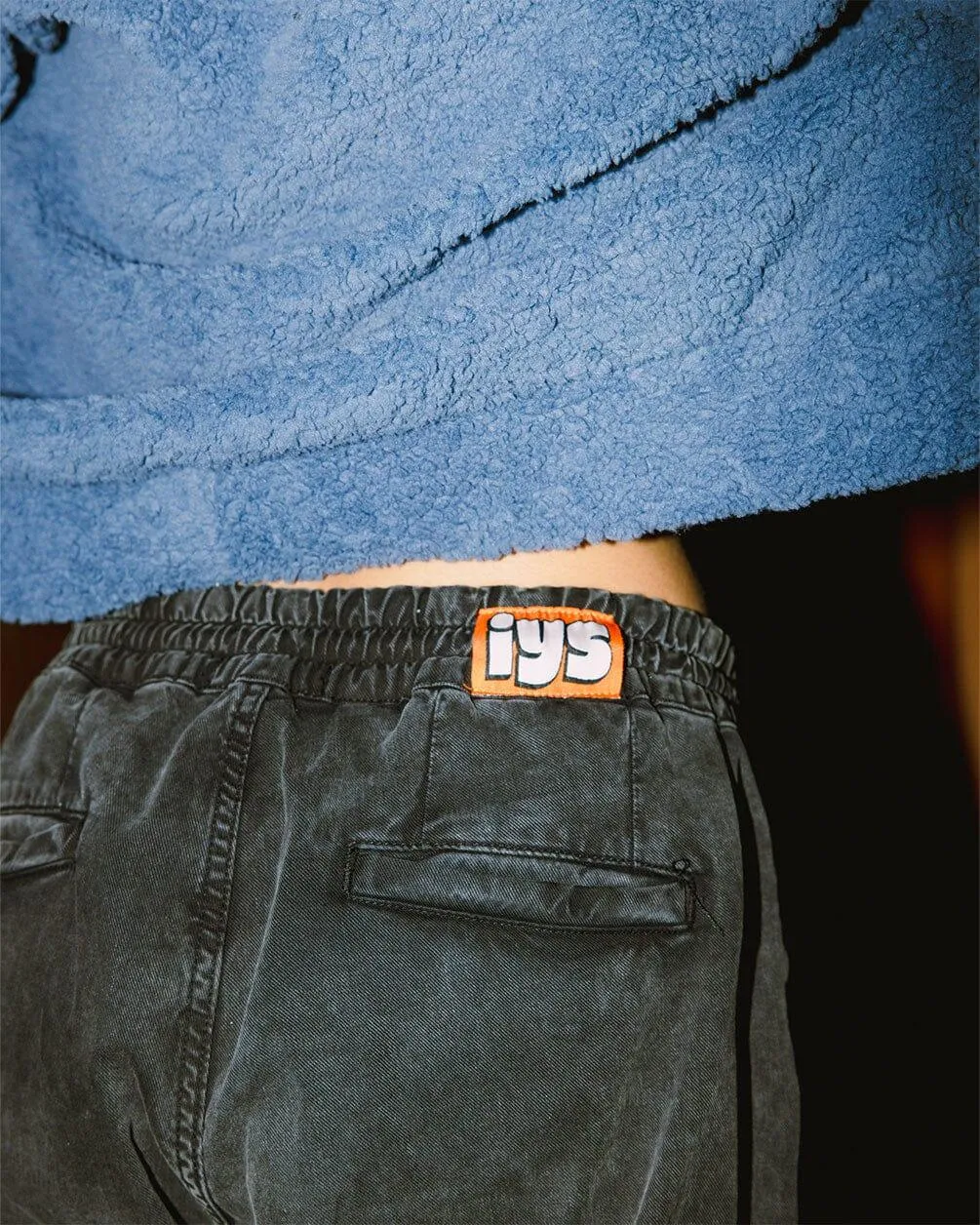 Black Acid Washed Cargo Pants