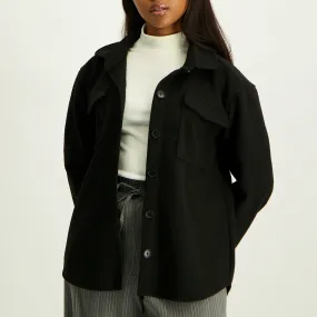 Black Sleeve Shacket