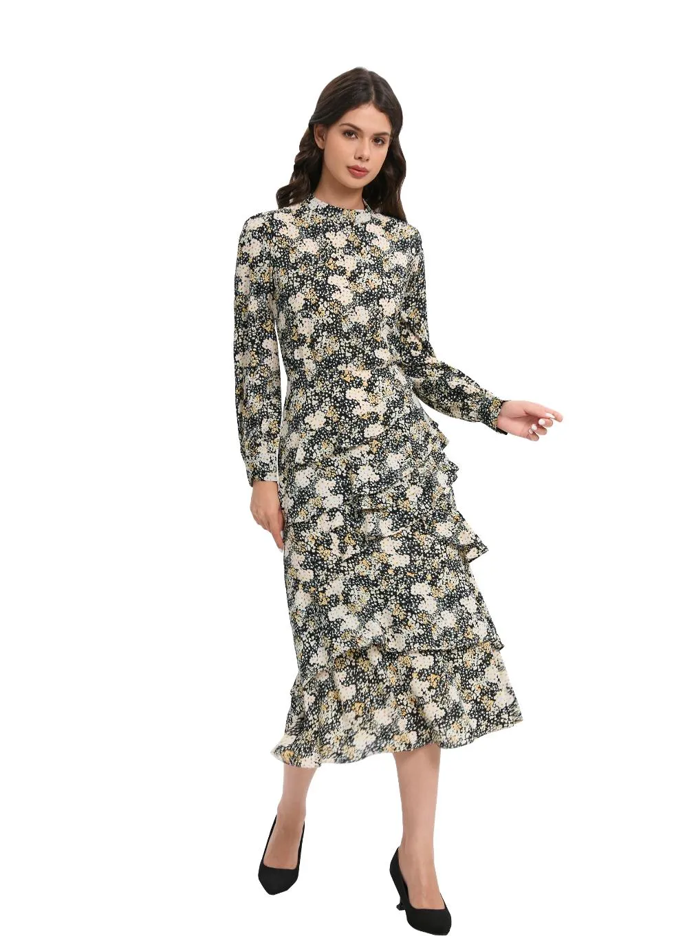 Blossom Layered Midi Dress