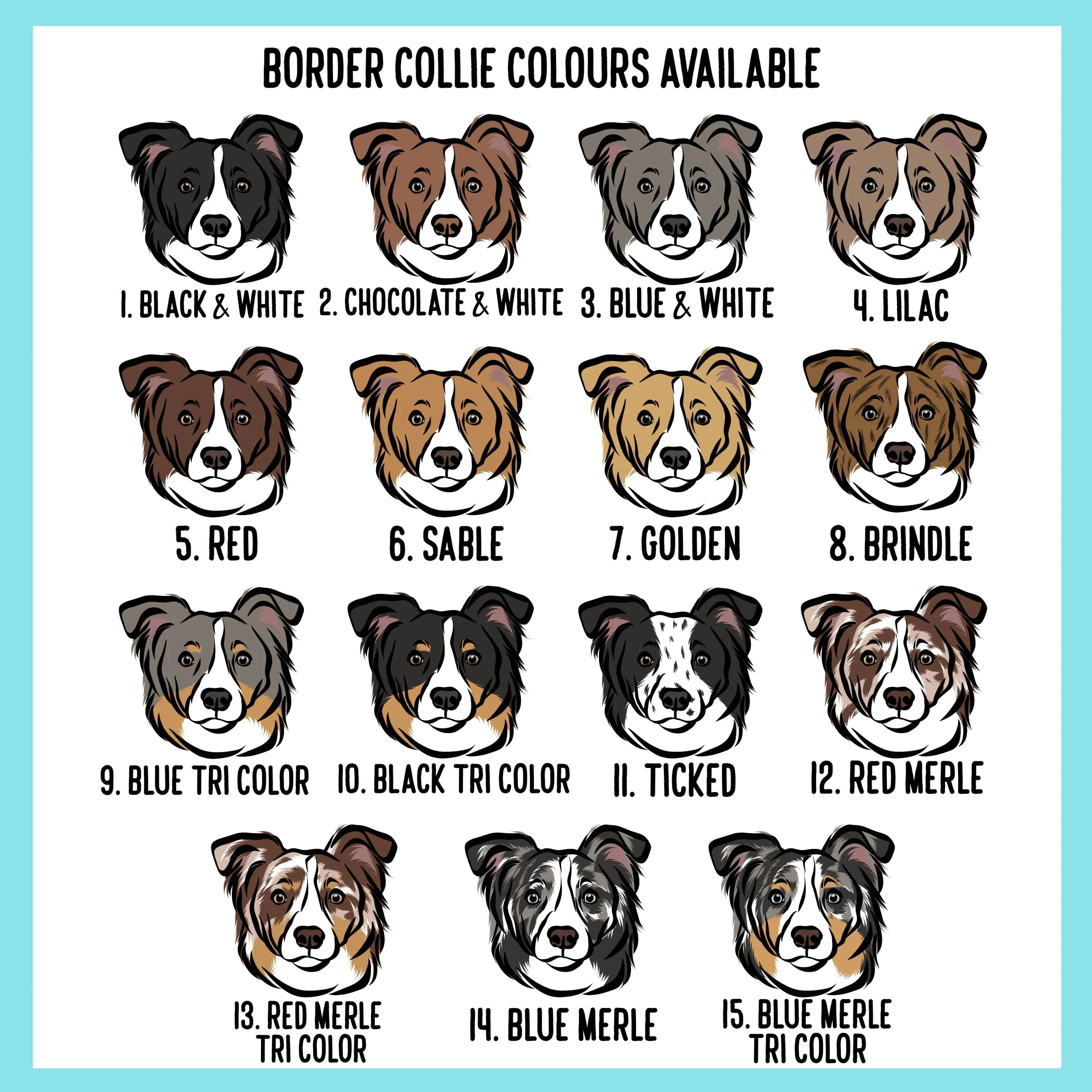 Border Collie Pattern Collar