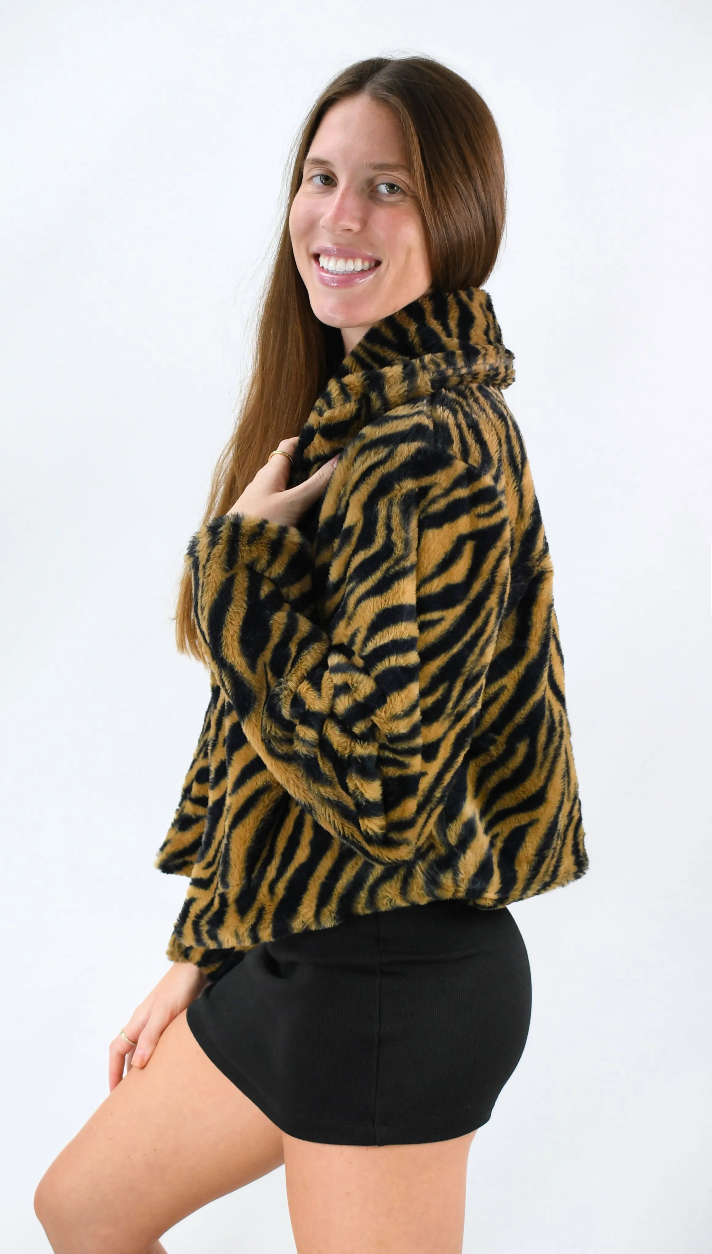 Call of the Wild Faux Fur Crop Jacket