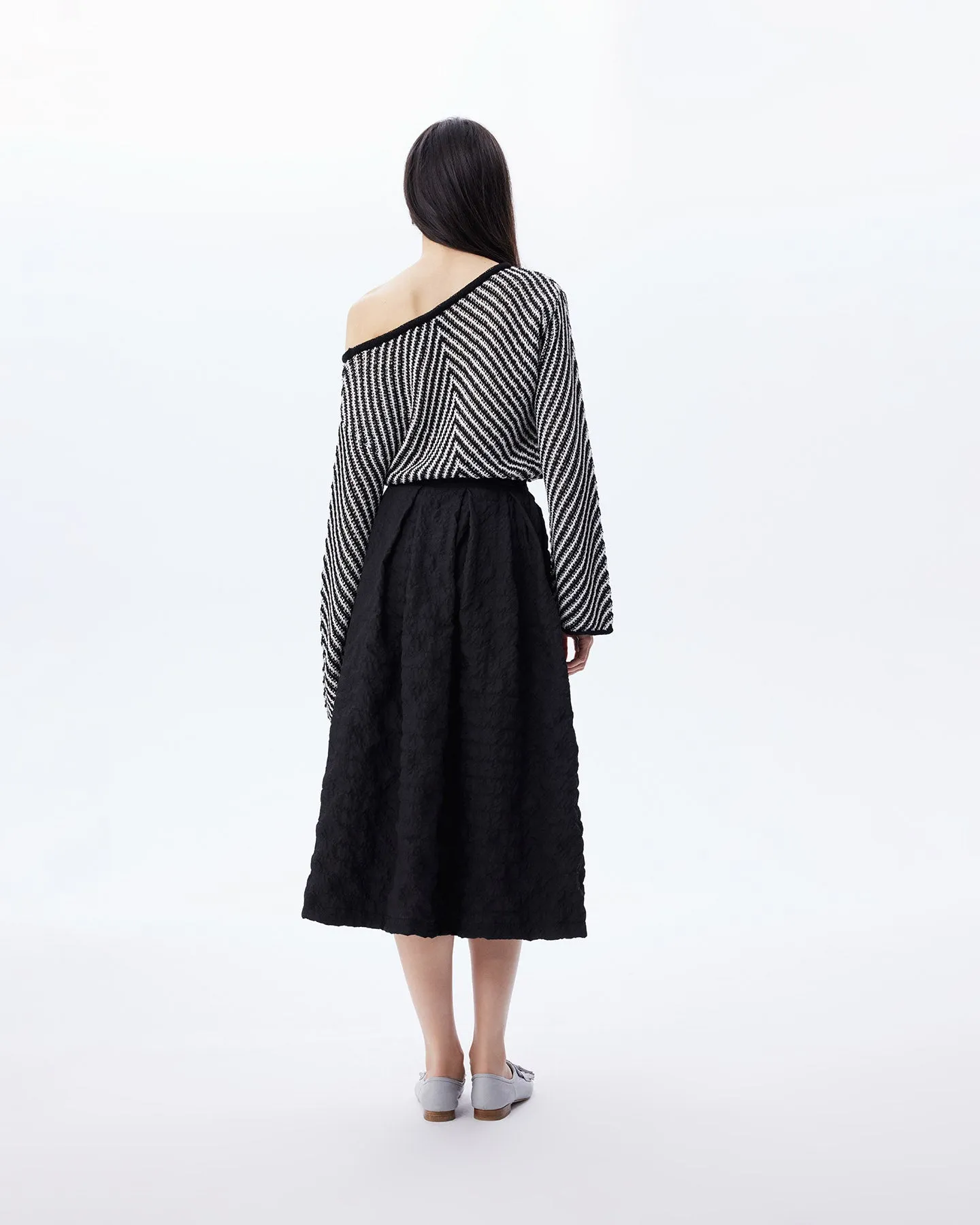 Calypso Pleated Midi Plaid Skirt