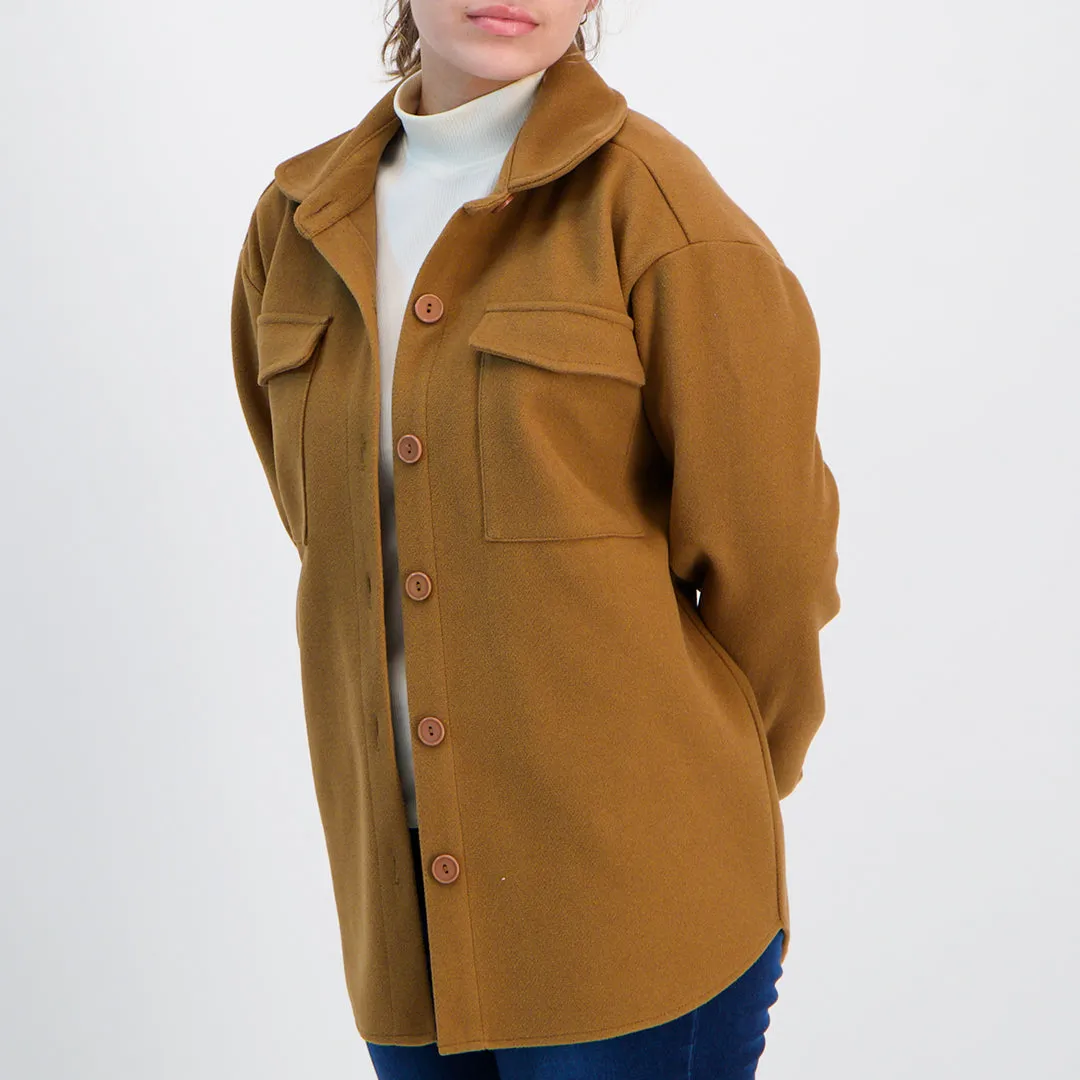 Camel Sleeve Shacket