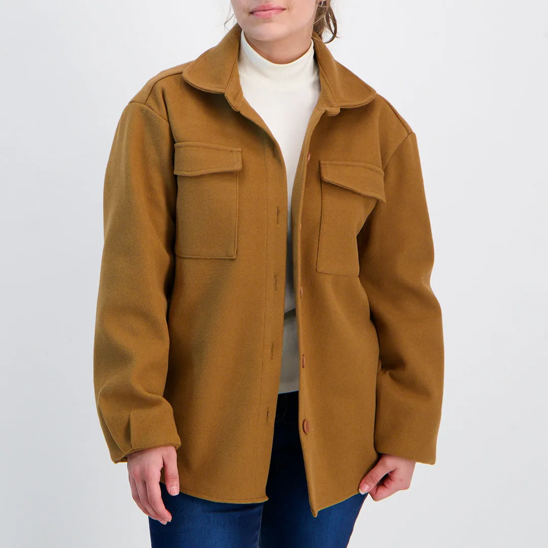 Camel Sleeve Shacket