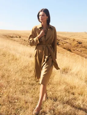 Cass Vegan Suede Trench Coat