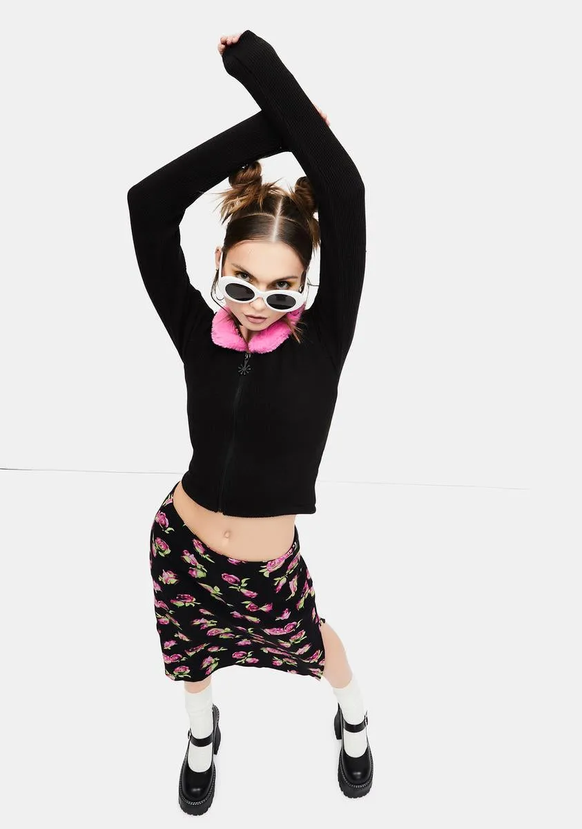 Caught On Camera Zip-Up Sweater