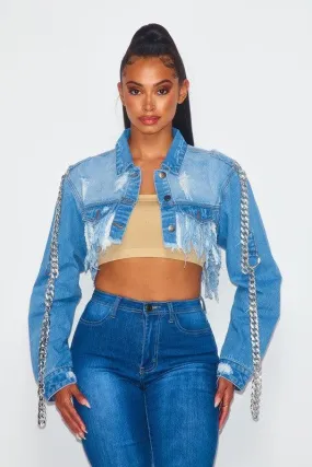 CHAIN JEAN JACKET