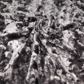 Charcoal Lustrous Soft Rabbit Faux Fur