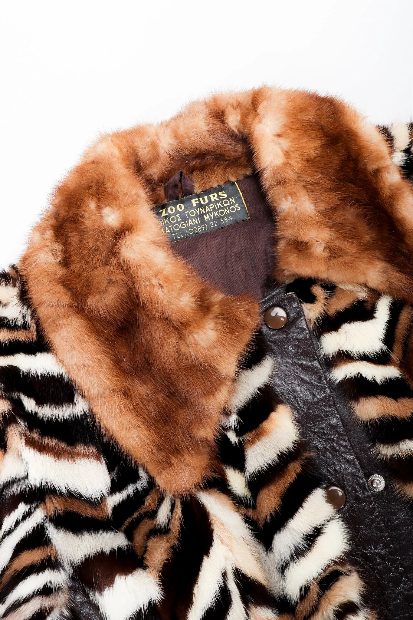Chevron Mink Fur Jacket