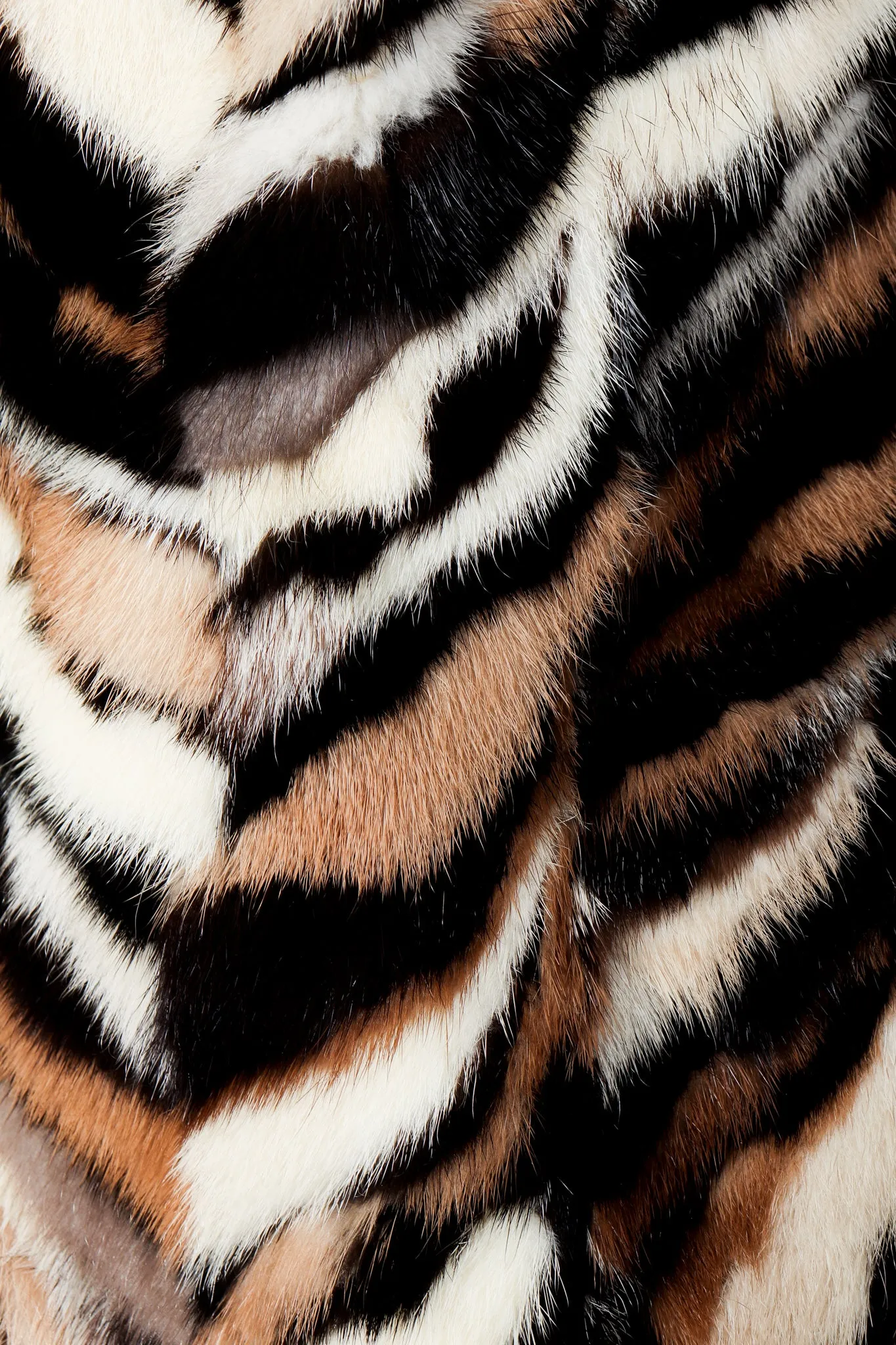 Chevron Mink Fur Jacket