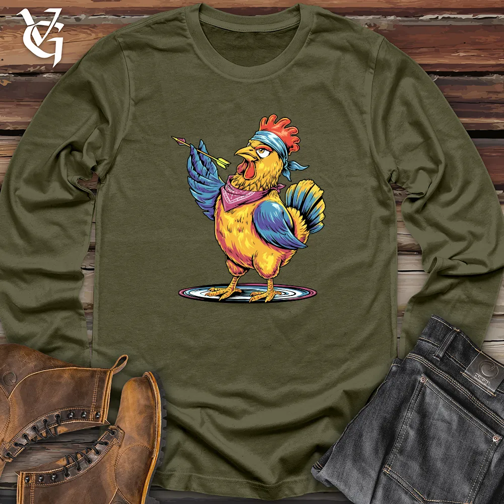 Chicken Throwing Darts Long Sleeve