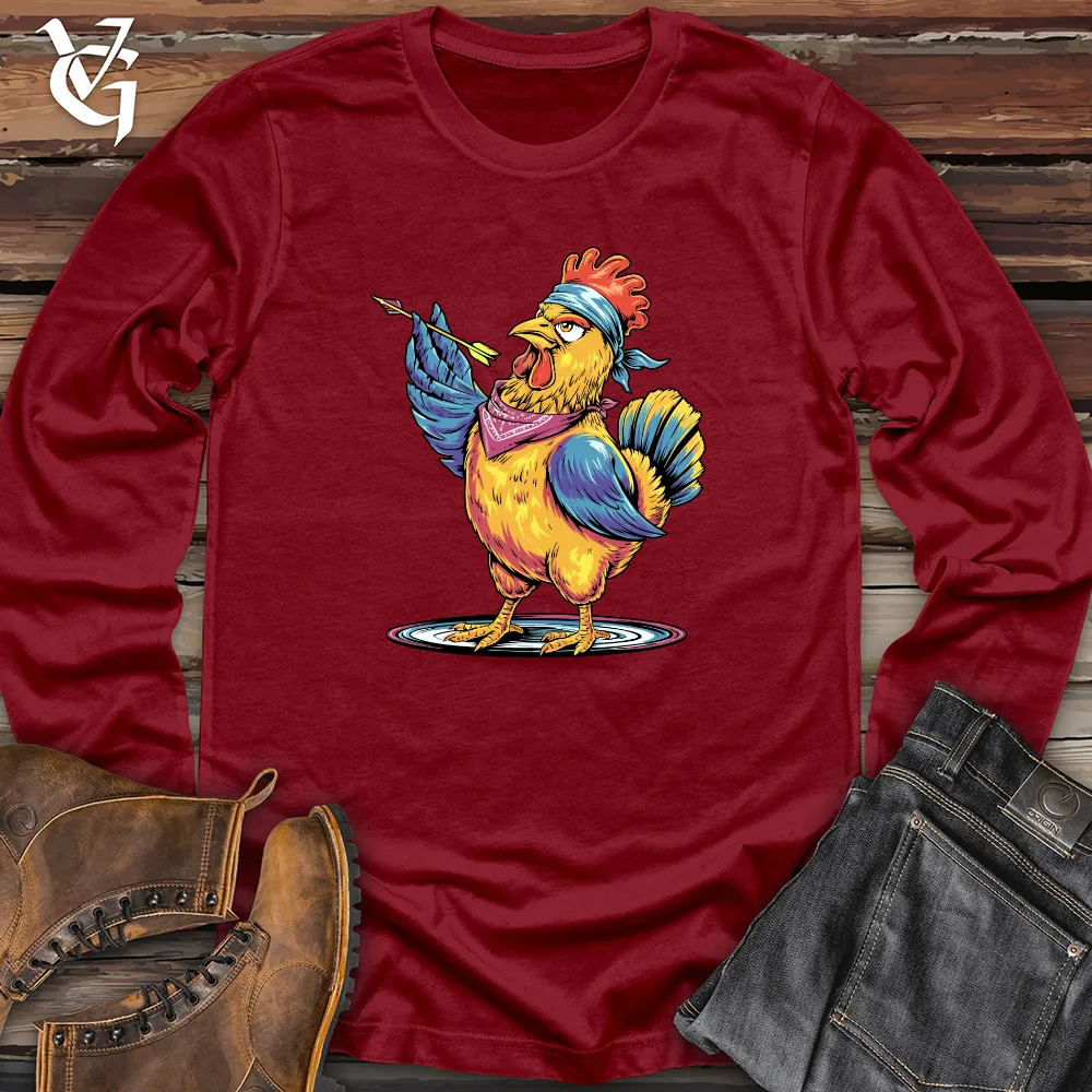 Chicken Throwing Darts Long Sleeve