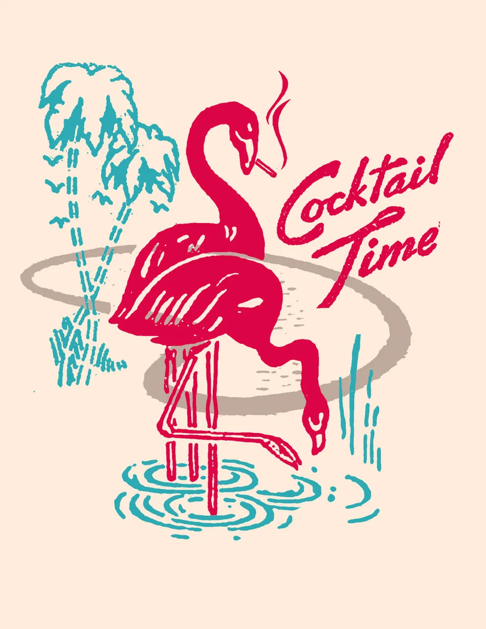 Cocktail Time Women's Tee in Ivory