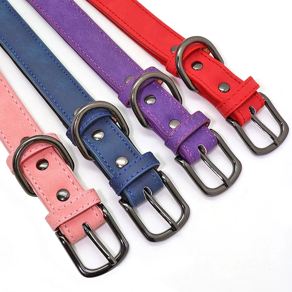 Custom Leather Personalized Small Dogs Collar Engraved