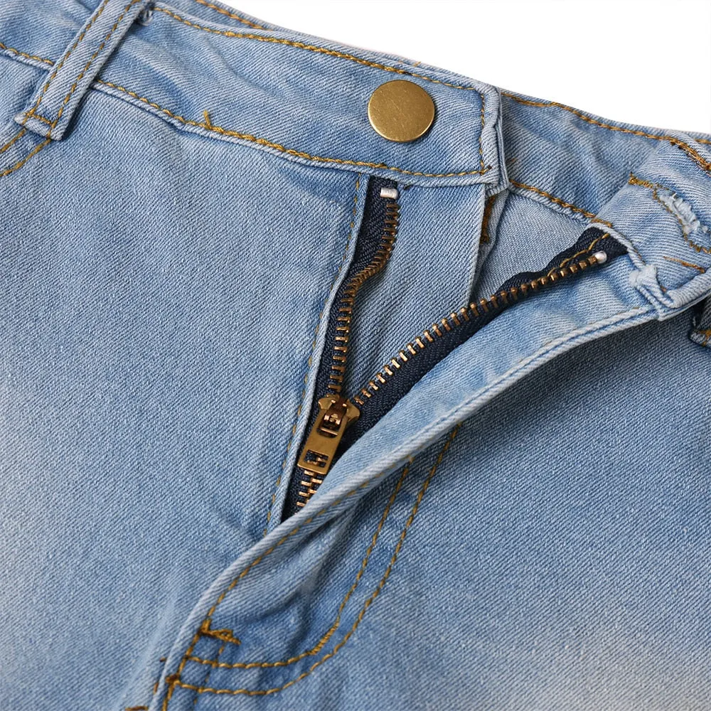 Denim Tassel Skirt