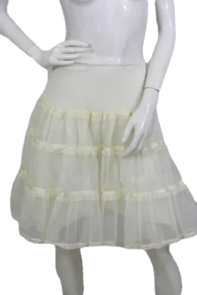 Designers on a Dime Beige Lace and Sheer Under Skirt Tutu SKU 000174