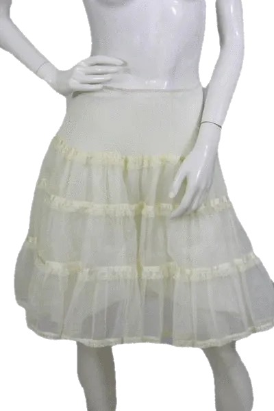 Designers on a Dime Beige Lace and Sheer Under Skirt Tutu SKU 000174