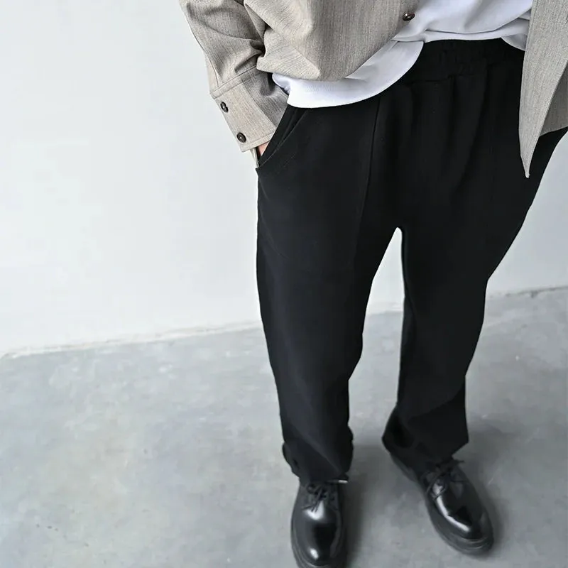 Distressed Earth-Tone Straight Sweatpants