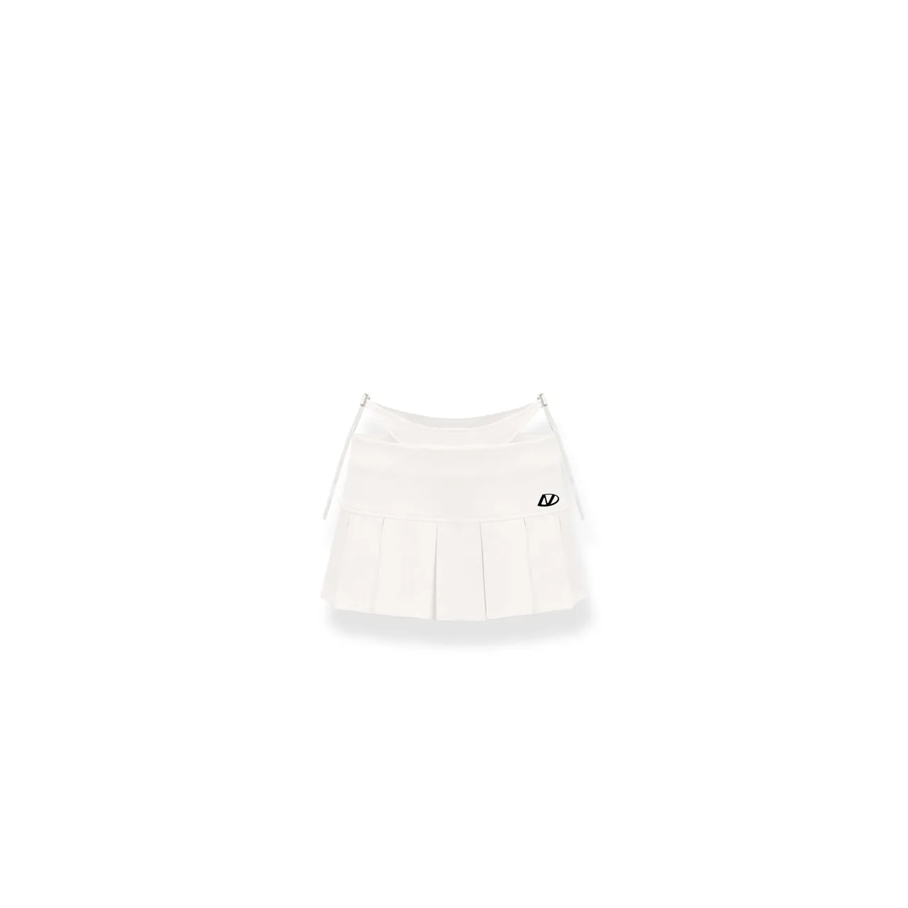 False Two Pieces Patchwork Pleated Skirt