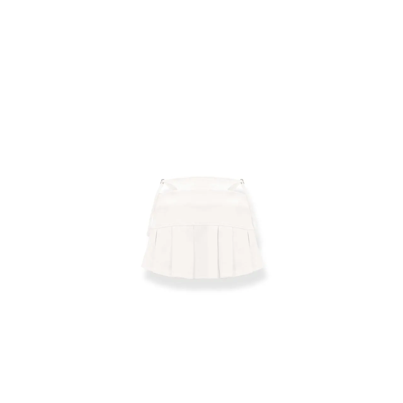 False Two Pieces Patchwork Pleated Skirt