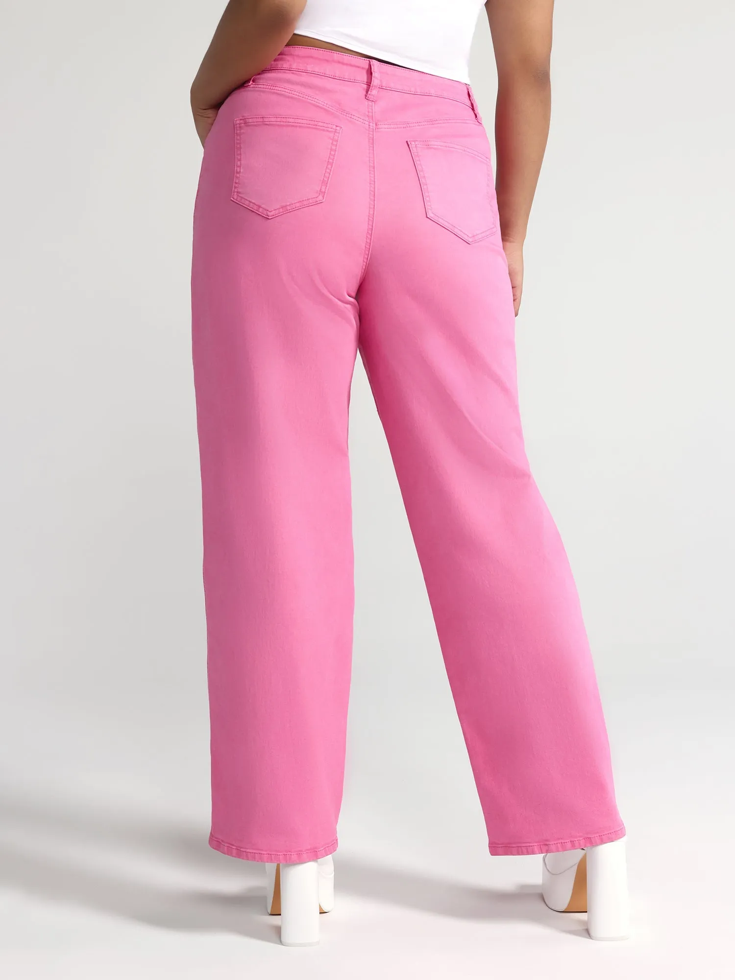 Fashion To Figure - Shanica Straight Leg Jeans with Heart Accessory