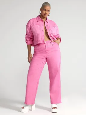 Fashion To Figure - Shanica Straight Leg Jeans with Heart Accessory