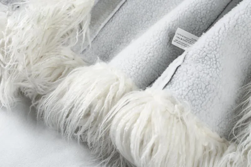 Fur Jacket With Turn-Down Collar