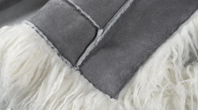 Fur Jacket With Turn-Down Collar