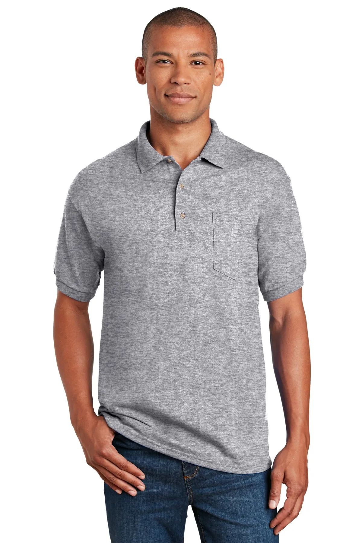 Gildan DryBlend 6-Ounce Jersey Knit Sport Shirt with Pocket. 8900