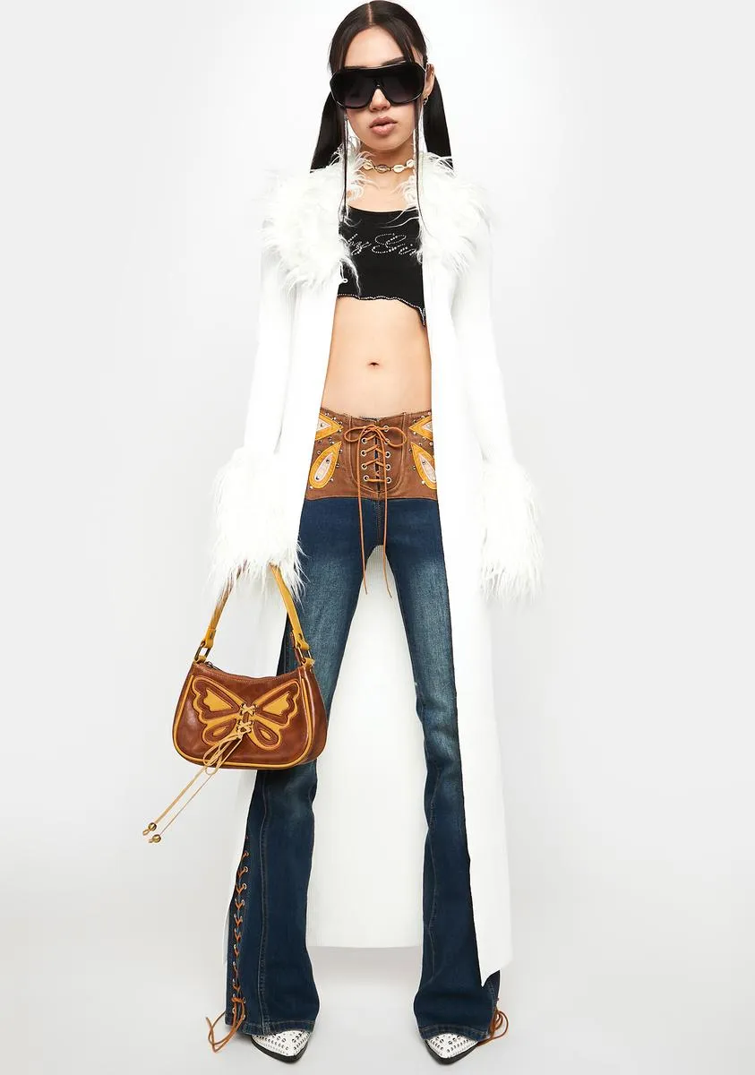 Halle Long Faux Fur Cardigan