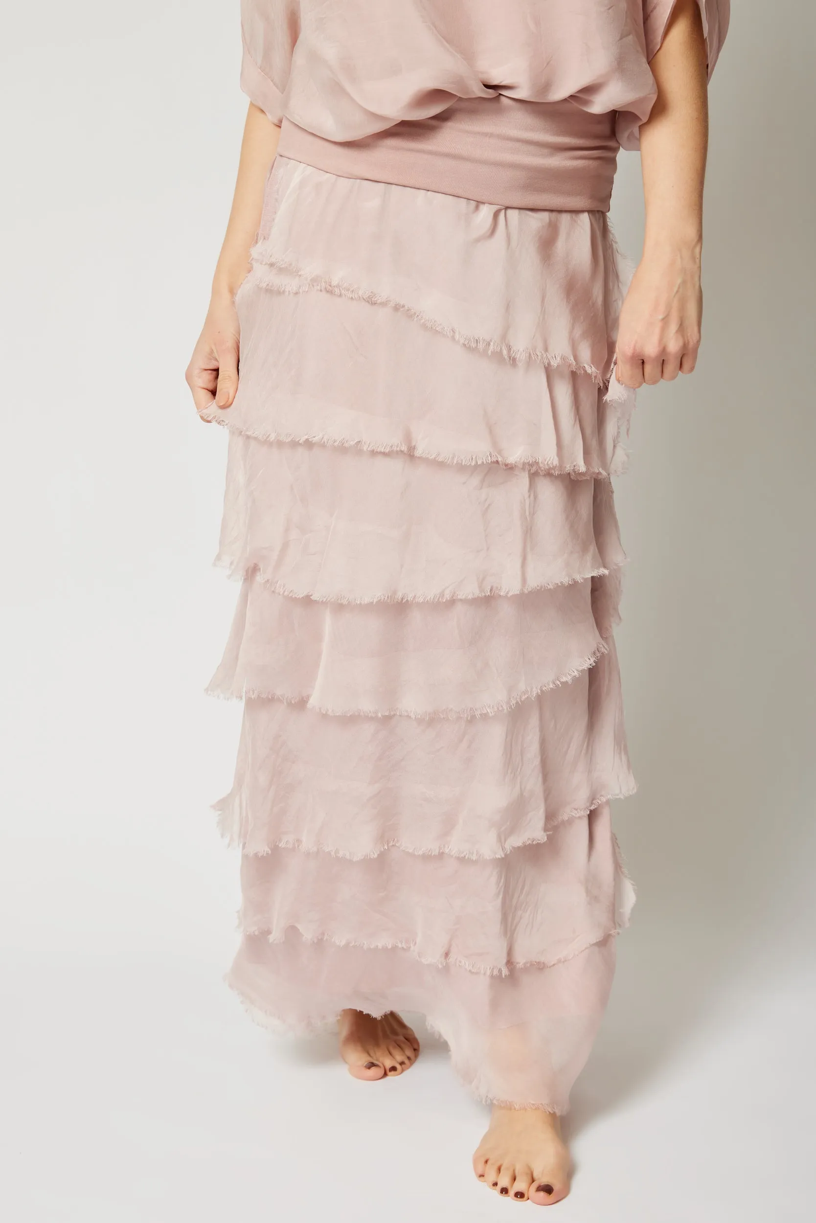 Italian Silk Layered Skirt