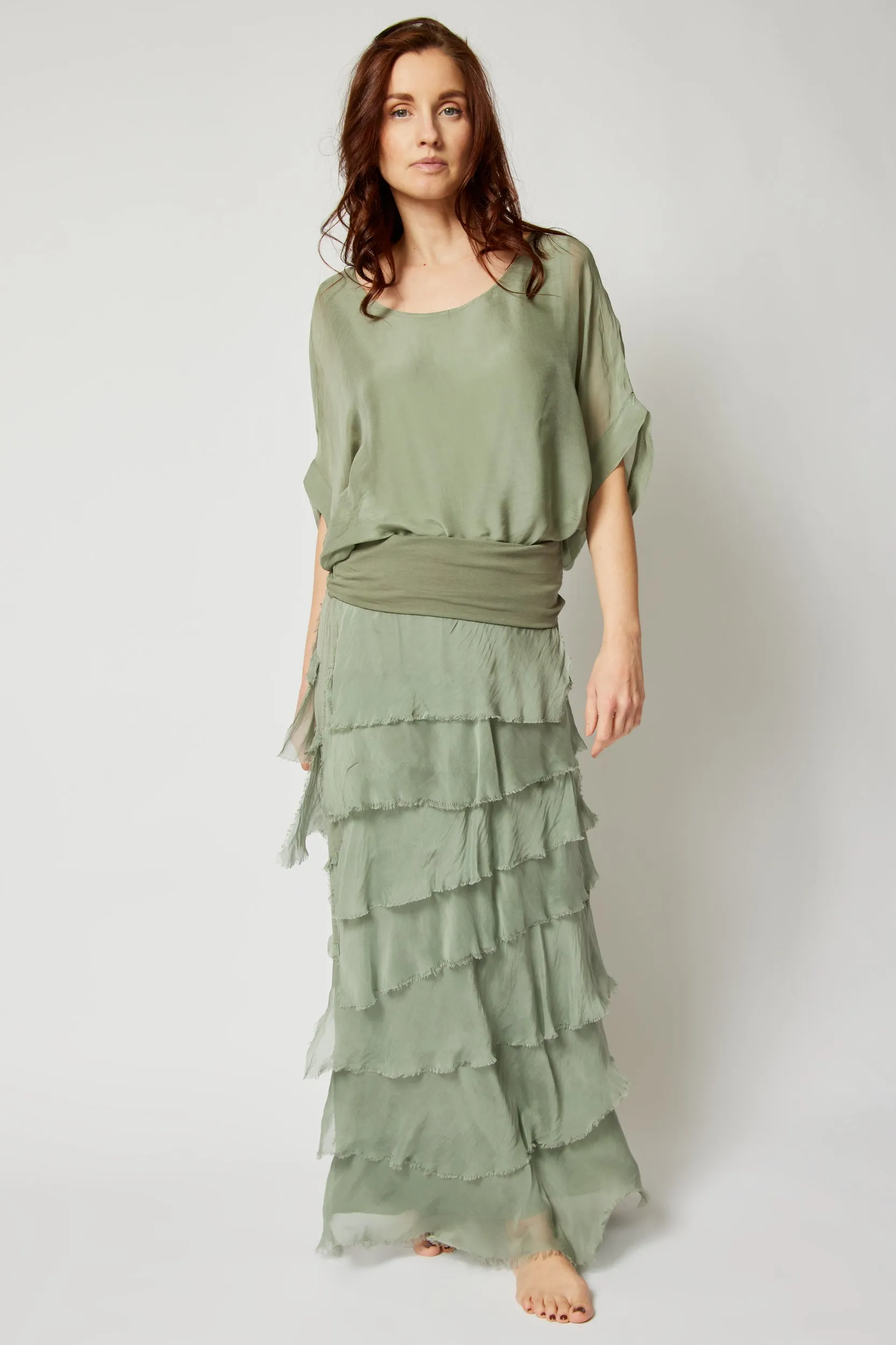Italian Silk Layered Skirt